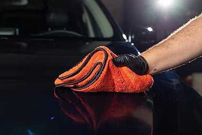 Maxshine 16" x 16" Universal Ultimate Orange Crazy Microfiber Towel (1000GSM) – Ultra-Plush, High-Absorbency Drying Cloth – Scratch-Free for Car Detailing, Cleaning & Polishing