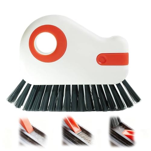 Window Track Cleaner 2 in 1 Groove Cleaning Brush Hidden Scraper and with Hard Bristle,Multifunction Window Sill Cleaner Tool for Sliding Door,CreviceKitchen,Bathroom,and Home Cleaning(Orange,1pcs) - color: Orange, size: 1pcs