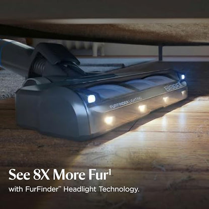 Bissell PowerClean FurFinder Corded Stick Vacuum, Tangle-Free Brush Roll, 30-Foot Power Cord, Self-Standing, HEPA Filtration, Bright Headlights, 4282K - style: PowerClean FurFinder Corded