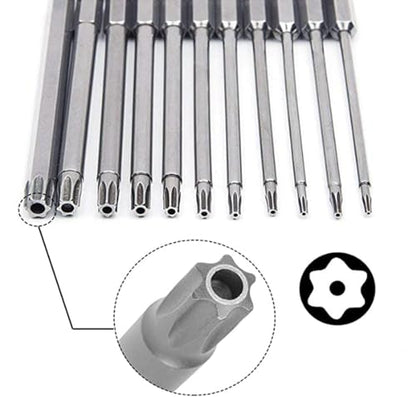 aiyun 11-Piece Shark Vacuum Screwdriver Security Bit Set, S2 Steel Magnetic Security Screwdriver Set 3 Inch Star Driver Bit Set Screwdriver for Shark Vacuum T6-T40 (75mm Length) - size: 75mm Length (T6-T40)