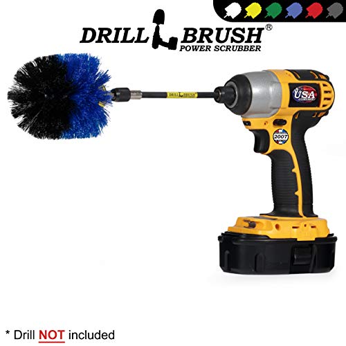 Aquatic Cleaning Supplies - Boat and Carpet Cleaner Brush - Boat Accessories for Cleaning - Scrubbing Drill Powered Brush - Boat Hull Cleaner - Pool Cleaning Set - Extended Reach Cleaning - Tank Brush - color: Blue