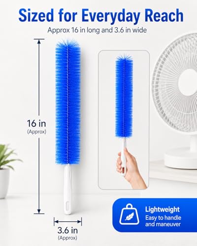 Bendable Microfiber Head, Reusable Dust Remover, High Ceiling Fan Cleaning Brush, Long Damp Duster for Cobweb, Air Conditioner Cleaner, Car Ac Vent Brushes, Blind Washable Dusters Kit Tool(2*Mixed) - color: 2*mixed