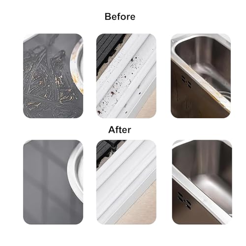 2 in 1 Groove Cleaning Brush Window Track Cleaning Tools, Multifunction Crevice Brush with Hard Bristle and Hidden Scraper, Kitchen Brush Window Track Cleaner for Sliding Door Track, Sill (Grey) - color: Gray