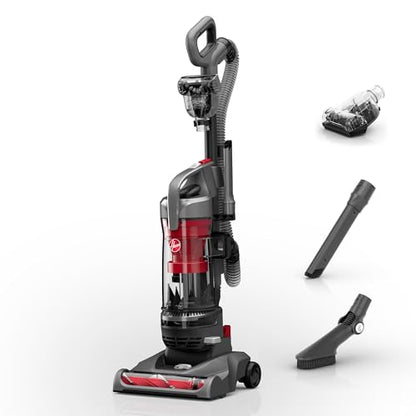 Hoover Rewind Pet Upright Bagless Vacuum Cleaner for Carpet and Hard Floors, Automatic Cord Rewind, Above Floor Cleaning Corded Vacuum Cleaners for Home Use, Gray - style: Rewind Pet