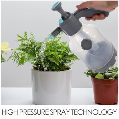 Lurrose Heavy-Duty 3l Pump Spray Bottle with Adjustable Nozzle and Extension Wand, Pressure Water Sprayer for Gardening, Car Cleaning, Indoor Plants, and Outdoor Watering