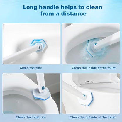 Disposable Toilet Brush Refills,32 Pcs,Disposable Toilet Cleaner,Toilet Bowl Cleaner,Not Compatible with Other Brands - size: 32 Reills