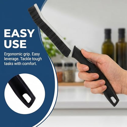 3Pcs Crevice Cleaning Brush, Hard Bristle Gap Cleaning Brush for Window Tracks, Multipurpose Grout Cleaning Tool for Kitchen,Bathroom Shutters and Window Tracks,9 Inch