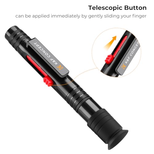 K&F CONCEPT Professional Lens Cleaning Pen with Soft Brush, Carbon Head Lens Cleaning Pen Compatible with Canon, Nikon, Pentax, Sony Digital Camera Cleaning,AR VR Glasses Cleaning