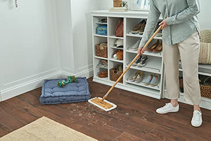 Harper Live.Love.Clean. Bamboo 2-in-1 Smooth Surface Wet/Dry Dust Mop with (2) Washable Pads for Cleaning Dust, Pet Hair & Fine Dry Dirt - style: Bamboo Wet/Dry Dust Mop