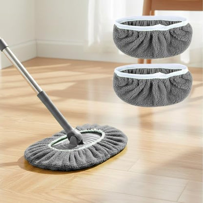 2 Pack Reusable Microfiber Mop Pads - Dry Sweeping Cloths & Wet Mopping Cloths - Washable Wet Pads Refill for Mopping Floors (Mop is not Included), Gray - color: Gray 2-pack