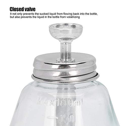 180ml Press Bottle, Press Type Dispenser Empty Nail Polish Remover Refillable Bottle Container Manicure Accessory with Top