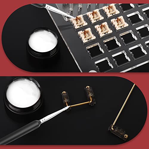 RUNJRX Keyboard Switch Lube Kit JRX 205G0 0.53oz/15g, Switch Opener for MX Cherry Panda Kailh Switch,Lube Brush for Mechanical Keyboard Switch - style: Lube Kit-K
