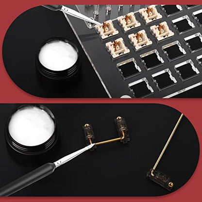 RUNJRX Keyboard Switch Lube Kit JRX 205G0 0.53oz/15g, Switch Opener for MX Cherry Panda Kailh Switch,Lube Brush for Mechanical Keyboard Switch - style: Lube Kit-K