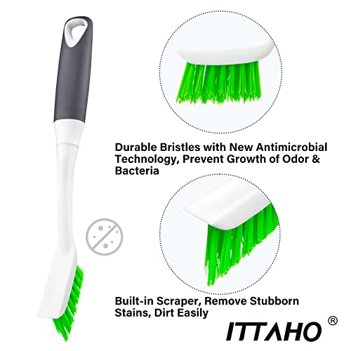 2 Pack Grout Cleaning Brush, Groove Gap Scrub Brush Set, All Purpose Indoor Outdoor Crevice Washing Tools for Window Track, Shower Door, Kitchen, Sink, Baseboard, Corner