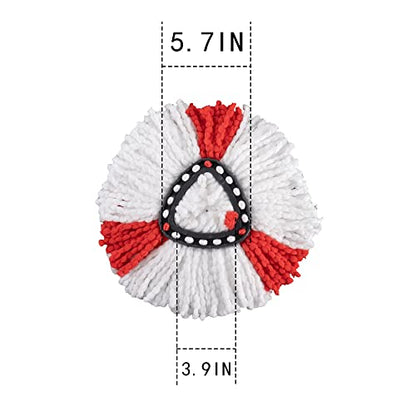 Matthew Cleaning 6Pack Red Microfiber Spin Mop Replacement Head Compatible with EasyWring Spin Mop Replace Head-EasyWring High Absorbency,Machine Washable,Microfiber Spin Mop Refills - color: Red, size: 6 Count