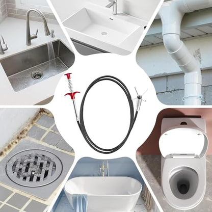 61 inch Drain Snake Flexible Grabber Claw – Toilet Snake Drain Claw for Clog Remover & Pick Up Small Items - color: 61inch