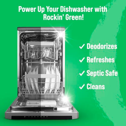 Rockin' Green Deep Cleaning and Deodorizing Tablets for Dishwashers, Washing Machines, and Garbage Disposals, Removes Odor and Residue (Dishwasher Cleaning Tablets, 8 Pack) - size: 1 Count (Pack of 8), style: Dishwasher Cleaning Tablets