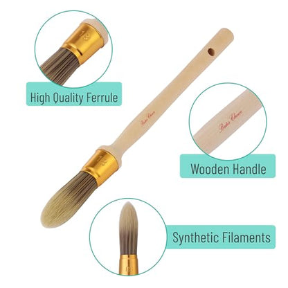 Bates- Trim Brush, 0.75 Inch, Edge Painting Tool, Trim Paint Brushes, Trimmer Edger, Trim Brush - color: Wood Handle, size: 0.75 inch, 1 Pack