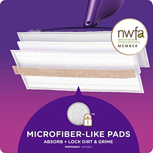 Swiffer WetJet Mops for Floor Cleaning, Hardwood Floor Cleaner Spray Mop Pad Refill, 20 Count (Pack of 4) - size: 20 Count (Pack of 4)