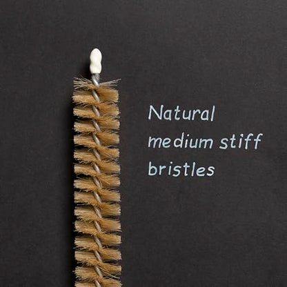 KONEX 45" Dryer Vent Cleaner Brush Flexible Lint Trap Cleaning Tool with Horsehair Bristles - style: Medium-Stiff Natural Bristle