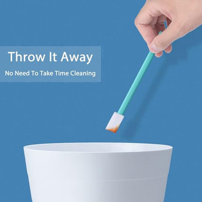 Lumkew 40pcs Crevice Cleaning Brush Tool, Disposable Toilet Brush for Toilet Seat Gaps, Crack and Crevice Cleaner Tools, Blue