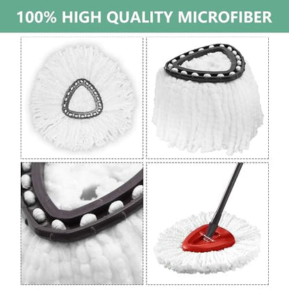 10 Pack O-Cedar Spin Mop Head Replacements, 100% Microfiber, Compatible with EasyWring 1-Tank System, Machine Washable, Easy to Replace and Highly Absorbent for Floor Cleaning - size: 10 Count