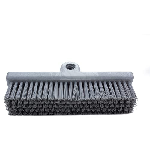 SPARTA 40423EC23 Plastic Floor Scrub Brush, Wall Brush, Equipment Brush With Nonabsorbent Bristles For Industrial Kitchens, Hospitals, Commercial Cleaning, 10 Inches, Gray, (Pack of 2) - color: Gray