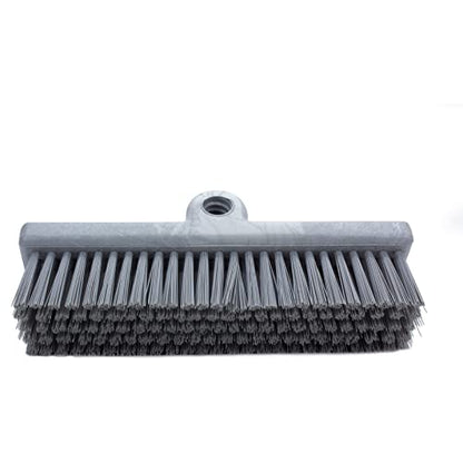SPARTA 40423EC23 Plastic Floor Scrub Brush, Wall Brush, Equipment Brush With Nonabsorbent Bristles For Industrial Kitchens, Hospitals, Commercial Cleaning, 10 Inches, Gray, (Pack of 2) - color: Gray
