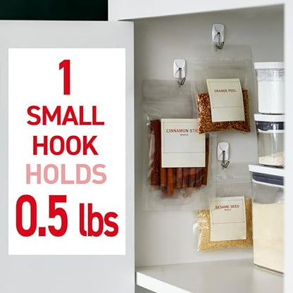 Command Small Wire Toggle Hooks, 16 Hooks and 24 Strips, Damage-Free Hanging Wall Hook with Adhesive, No Tools Required, Great for Home, Kitchen, and Office Organization, Holds up to 0.5 lb - size: Small (16 Hooks)