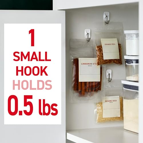 Command Small Wire Toggle Hooks, 32 Count, and 48 Strips, Damage Free Hanging Wall Hooks with Adhesive Strips, No Tools Required for Hanging, Organization and Storage, Holds up to 0.5 lb - size: 32 Hooks