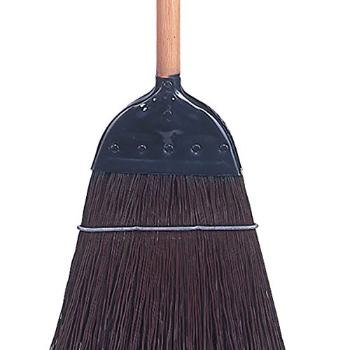 Weiler 70325 Metal Cap Upright Broom, Brown Poly Fill, 55" Overall Length, Made in the USA - style: Poly Fill