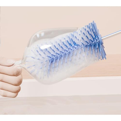 Silicone Bottle Brush Semi-Automatic Bottle Cleaner Brush for Baby, Sports, Vase, Glassware, and Smaller Diameter Openings