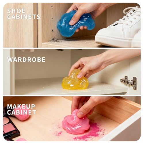 ASFSKY Car Cleaning Gel（4 Packs） Dust Cleaning Putty Universal Car Interior Cleaner Keyboard Dust Remover Car Slime Gifts for Men Women Girl