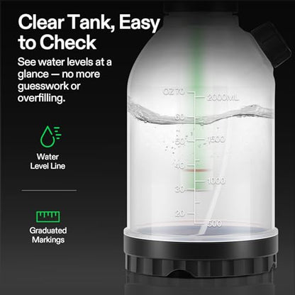 VIVOSUN 70oz Pump Sprayer, Portable Water Spray Bottle for Spraying Plants, Flowers, Weeds and Cleaning, Hand Pump with Side Filling Port, Measuring Cup, Adjustable Nozzles - size: 70oz