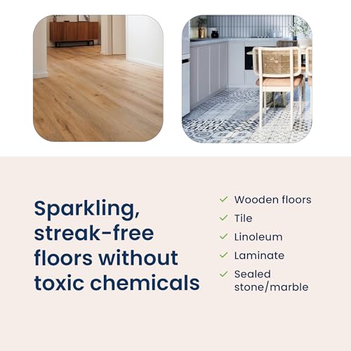 Truly Free Floor Cleaner Kit - Plant-Based Mopping Solution - DIY All-Surface Cleaner for Hardwood, Tile, Wood & Concrete (16 oz Reusable Empty Bottle + Two Fills, 3 oz ea.)