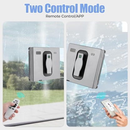Window Cleaning Robot, Robot Window Cleaner with Intelligent Control/APP Control, Automatic Windows Vacuum Cleaner Glass Cleaner with 3 Cleaning Mode for Home Office, 50ml/1.69oz Water Tank Capacity