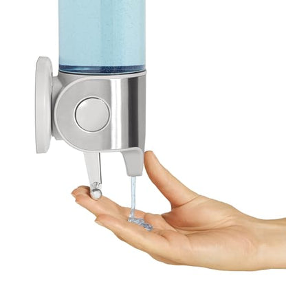 simplehuman Wall Mount Pumps, Single 15 fl. oz. Shampoo & Soap Dispenser, Stainless Steel (Pack of 6) - size: Single (Pack of 6)