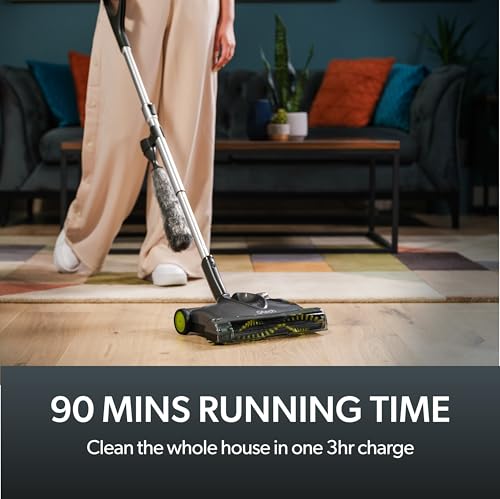 Gtech SW22 Cordless Lithium Carpet and Hardwood Floor Sweeper - Cordless Adjustable Vacuum - Up to 90 Minutes of Runtime - Rechargeable 7.4v Li-ion Battery - Lightweight (3 lbs.) - style: Lithium Sweeper SW22