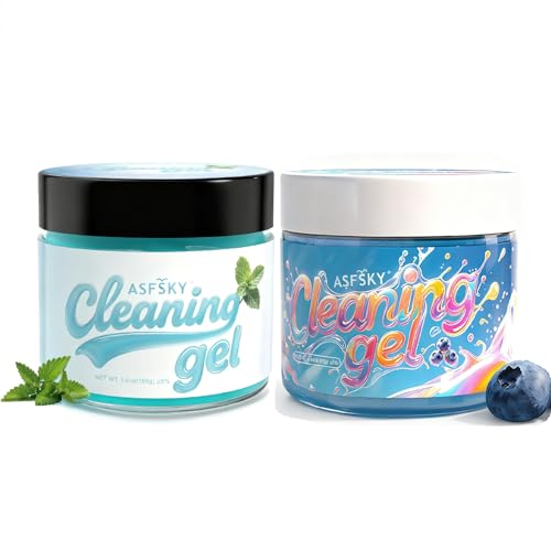 ASFSKY Car Cleaning Gel (Blueberry,Mint) Cleaning Putty Universal Dust Cleaning Car Interior Cleaner Keyboard Dust Remover Car Slime Gifts for Men Women Girl