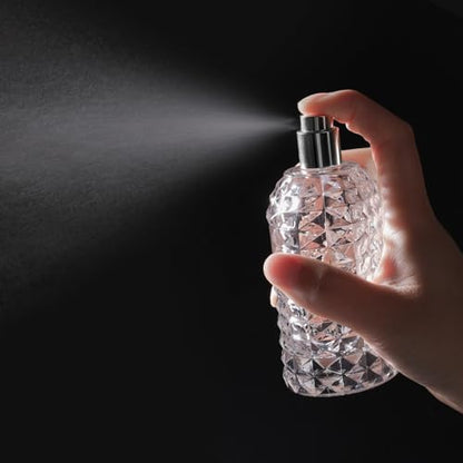 100ml/3.4 Oz Glass Spray Bottle Perfume Atomizer,Empty Travel Refillable Perfume Spray Bottle with 3 Kinds of Dispenser (A1) - style: A1