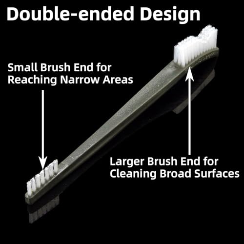 12 Pack Miaozhun Double-Ended Gun Cleaning Brush, 7 Inch Nylon Bristle Brushes, Gun Cleaning Supplies Kit, All Purpose Cleaning Brush with Plastic Handle - color: White Nylon Brush-12pack