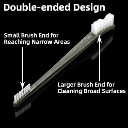 6 Pack Miaozhun Double-Ended Gun Cleaning Brush, 7 Inch White Nylon Bristle Brushes, Gun Cleaning Supplies Kit, All Purpose Crevice and Detail Cleaning Brushes - color: White Nylon Brush-6pack