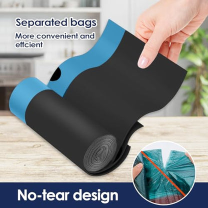 20 Gallon Large Drawstring Trash Bags 120 Counts, Fit 20-21 Gal Trash Can, Heavy Duty Tall Kitchen Garbage Liners, Large Trash Bags Size Chart for Home/Office, Outdoor Lawn & Leaf Bags, Black - style: 120-20 Gallon-Black