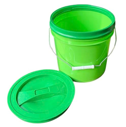 House Naturals 2 Gallon Food Grade - BPA Free Made in USA Buckets Lime Color pails with Screw On Gasket Lids (1, Lime - Green lids) - color: Lime - Green Lids