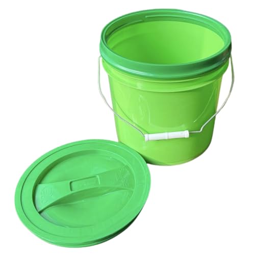House Naturals 2 Gallon Food Grade - BPA Free Made in USA Buckets Lime Color pails with Screw On Gasket Lids (1, Lime - Green lids) - color: Lime - Green Lids