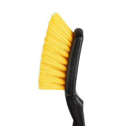 Restaurantware-Clean Tek Professional 10.24 Inch Utility Brush, 1 Heavy-Duty Scrub Brush - Plastic Bristles, Ergonomic Handle, Black Plastic Cleaning Scrub, Ideal for Indoor and Outdoor Cleaning - size: 10 1/4"