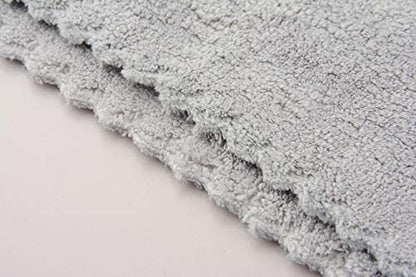 Ultra Soft Edgeless Microfiber Cleaning Towel Pack of 12, All-Purpose Multipurpose Plush 12' x 12' Cleaning Towels, Super Absorbent (Gray) - color: Gray