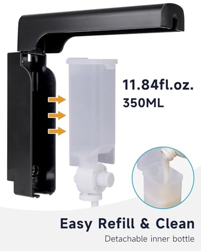 AIKE 3 Chambers Shower Shampoo and Conditioner Dispenser 3 x 11.8 fl.oz. for Bathroom(Black) - color: Black, size: Triple Chamber