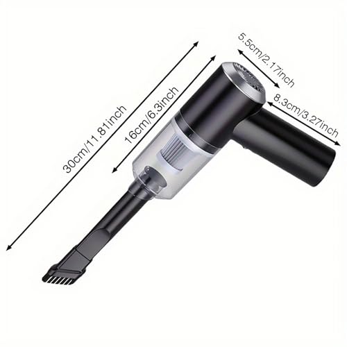 Cleaner, Car Vacuum Cleaner, Wireless Keyboard Cleaner with Super Strong Suction of 120W, Powerful Mini Rechargeable Vacuum Cleaner with Dual Filters, Suitable for Cars, Homes, Offices