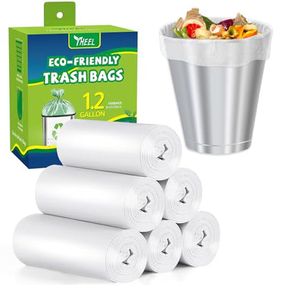 1.2 Gallon Small Trash Bags - 150 Count Clear Mini Garbage Bags Bathroom Trash Bags for Bedroom Office Wastebasket Small Trash Can Liners Unscented - color: 1.2Gal-Clear-150pcs